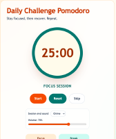 Daily Challenge Pomodoro Timer
